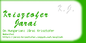 krisztofer jarai business card