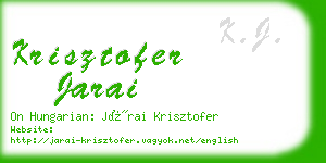 krisztofer jarai business card